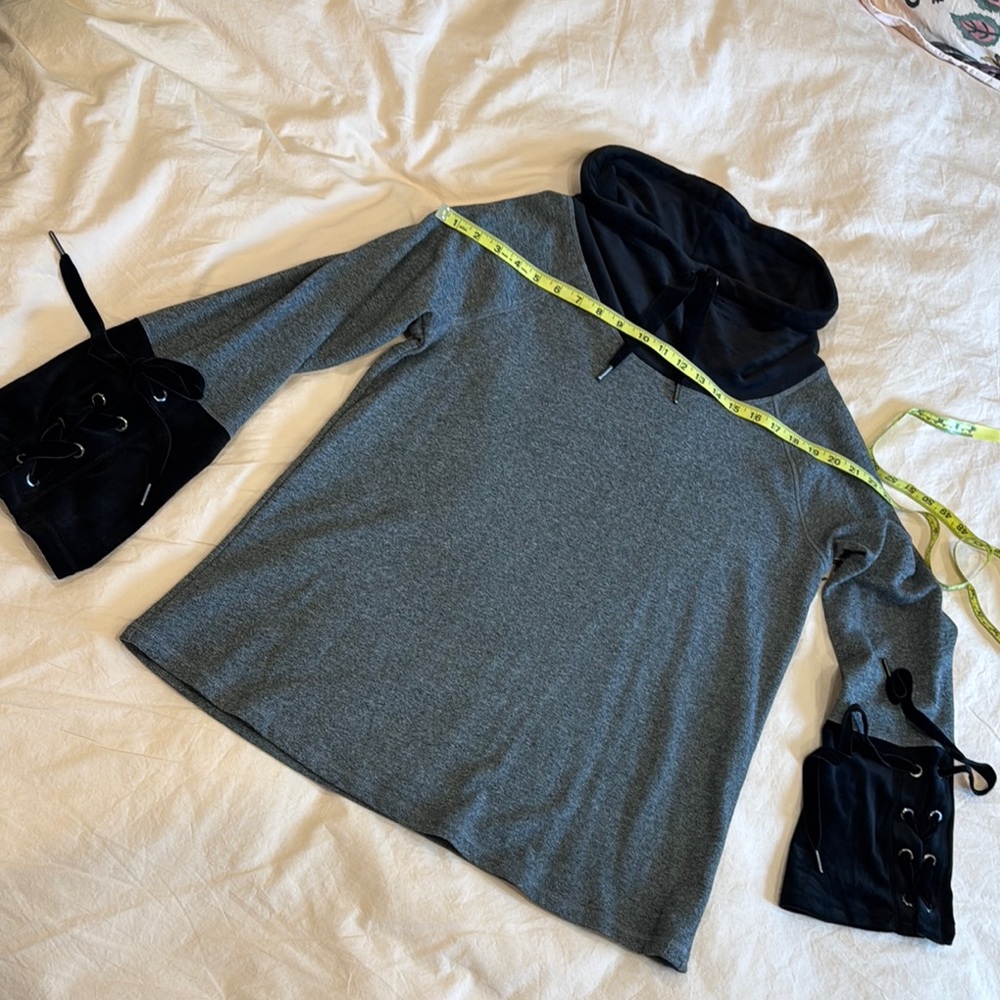 Calvin Klein 2-Piece, “Velvet” Lace-Up Cuffs, Turtle Neck Jogger Suit